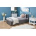 Contemporary 3ft Grey Fabric Side Lift Up Ottoman Bed