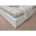White 4ft6 Double PU Leather Ottoman End Lift Storage Bed