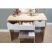 White/Oak Elizabeth Dressing Table with Matching Stool Set