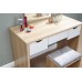 White/Oak Elizabeth Dressing Table with Matching Stool Set