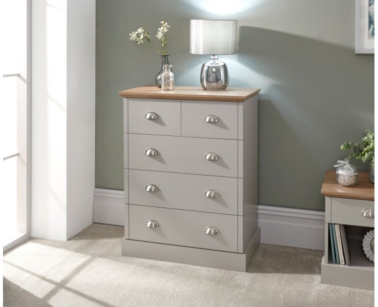 Contemporary Bedroom Grey Kendal 2 + 3 Chest of Drawers