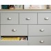 Modern Lancaster Grey Oak Veneer Merchants 7 Drawer Chest