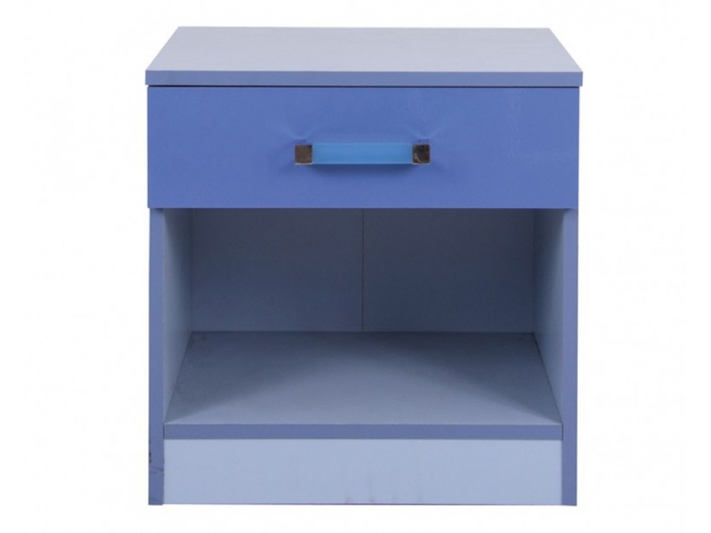 Madrid Children's High Gloss Two Tone Blue Bedside Bedroom