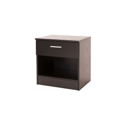 Madrid High Gloss Black & Black Frame Bedside Cabinet