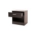 Madrid High Gloss Black & Black Frame Bedside Cabinet