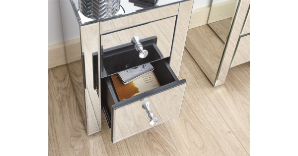 Jaxpety shop mirrored nightstand