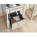 Mirrored 2 Drawer Slim Chest Clear Glass Bedroom Furniture