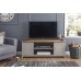 Lancaster Large TV Cabinet in Grey / Oak