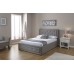 Stone Grey Hopsack Fabric Hollywood 5FT Kingsize 150cm End Lift Ottoman Bed