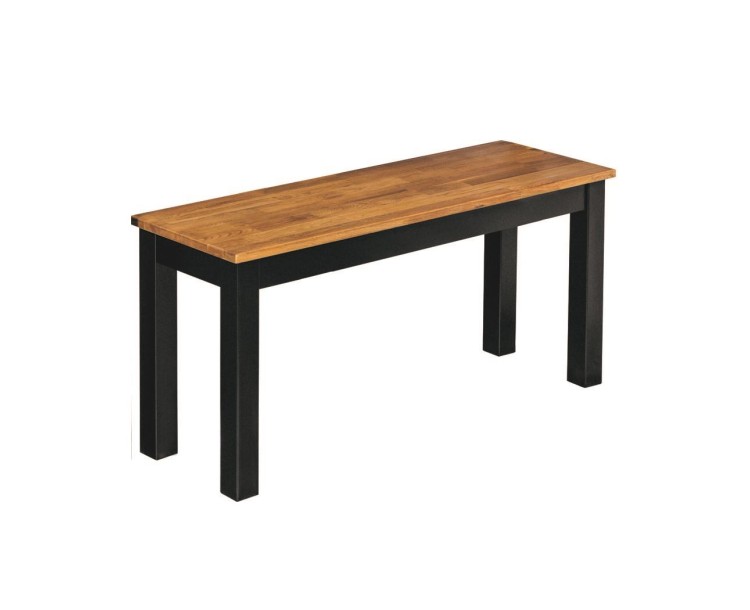 Copenhagen Bench Black Frame-Oiled Wood