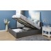 Grey Hopsack Fabric 4FT6 Double 135cm End Lift Ottoman Bed Frame