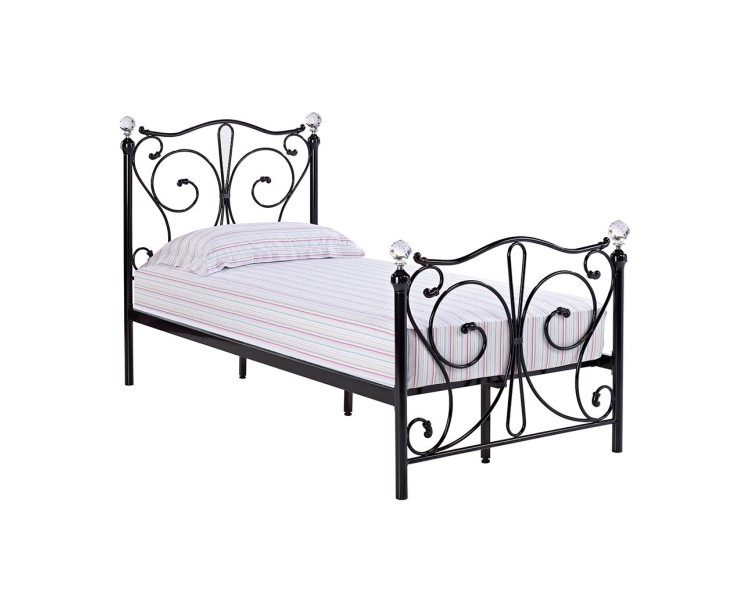 Florence Black Vintage 3FT Single Bed