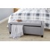 Grey Fabric Verona Ottoman Storage Bench Box