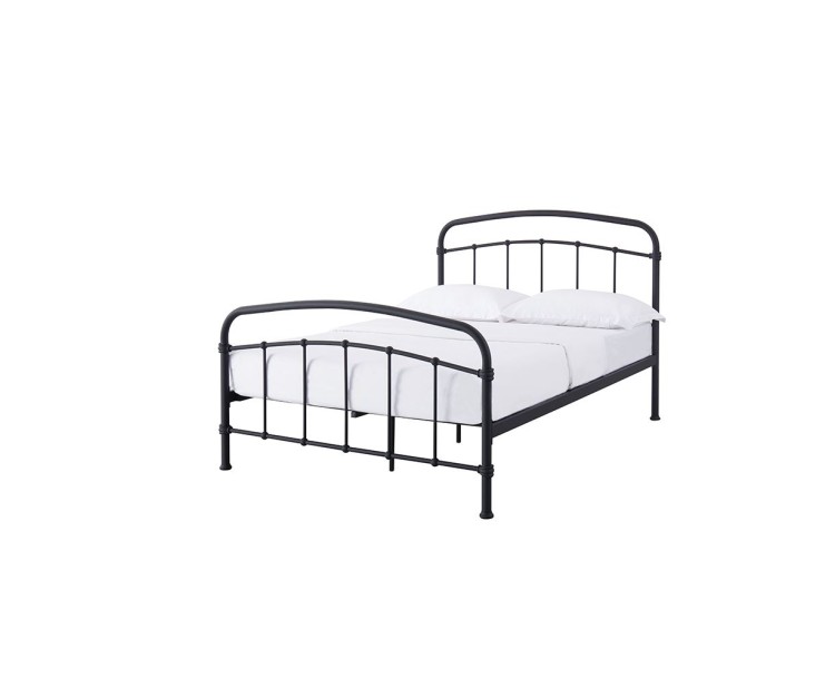 Halston 4FT6 Double Black Bed