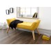 Milan Upholstered Bench Mustard