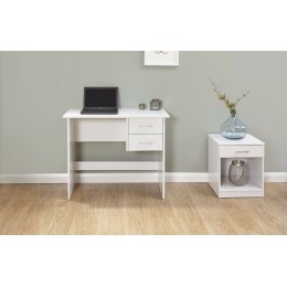 Modern Panama Desk Table Living Room Office Furniture Laptop White