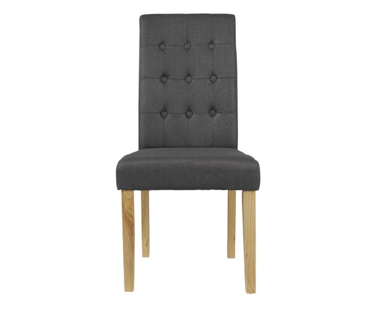 Roma Grey Padded Chair Grey Pack of 2