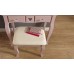 Dusty Pink Contemporary Heart 2 Drawer Mirror Dressing Table And Stool Set