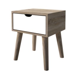 Scandi Oak White Finish Lamp Table