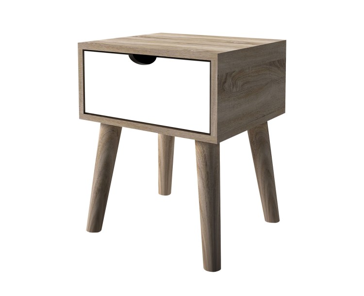 Scandi Oak White Finish Lamp Table