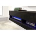 Black Galicia 120cm Wall TV Unit with LED Light Living Room