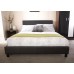 Single Faux Leather 5FT Bed Frame with Headboard Black