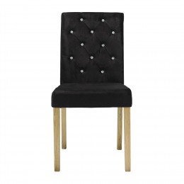 Paris Chair Black Velvet Pack of 2