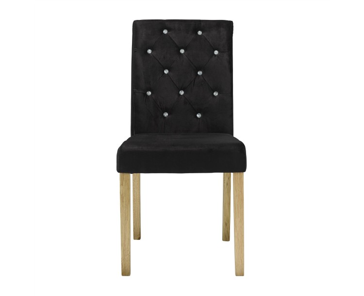 Paris Chair Black Velvet Pack of 2