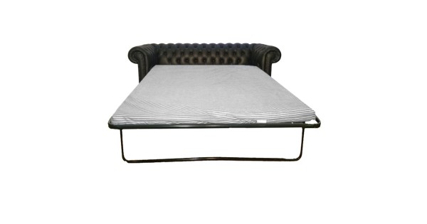 Chesterfield 3 Seater Sofa Bed 100% Real Leather Collection