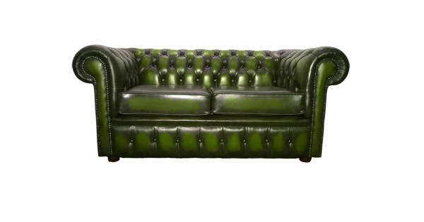 Chesterfield store footstool green