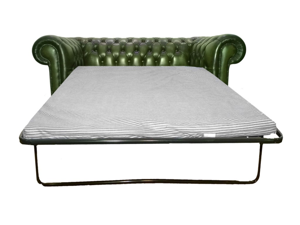 green two seater sofa bed