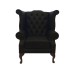 Chesterfield 100% Genuine Leather Queen Anne Chair Collection