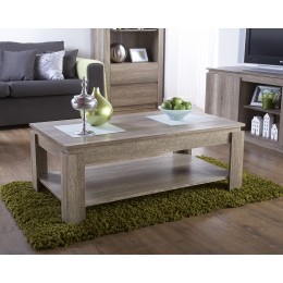 Canyon Coffee Table Oak Living Room Rustic 3D Oak Effect