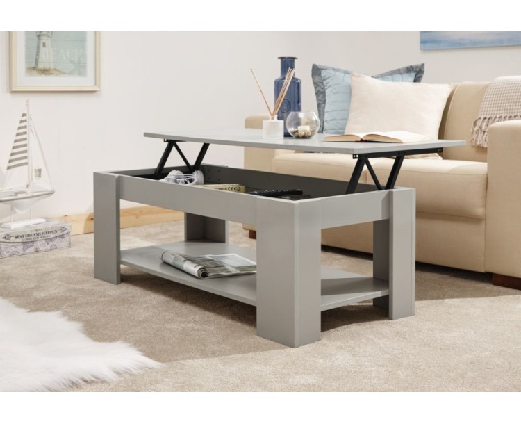 Multi-Storage Classic Grey Lift Up Top Coffee Table