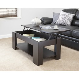 Julie Lift Up Top Coffee Table Espresso Quality Finish