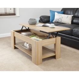 Julie Lift Up Top Coffee Table in Oak Quality Finish