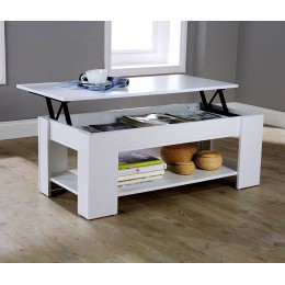 Julie Lift Up Top Coffee Table White Quality Finish