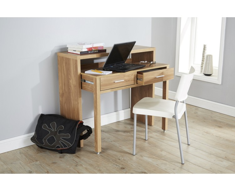 Extendable Regis Modern Storage Oak Table