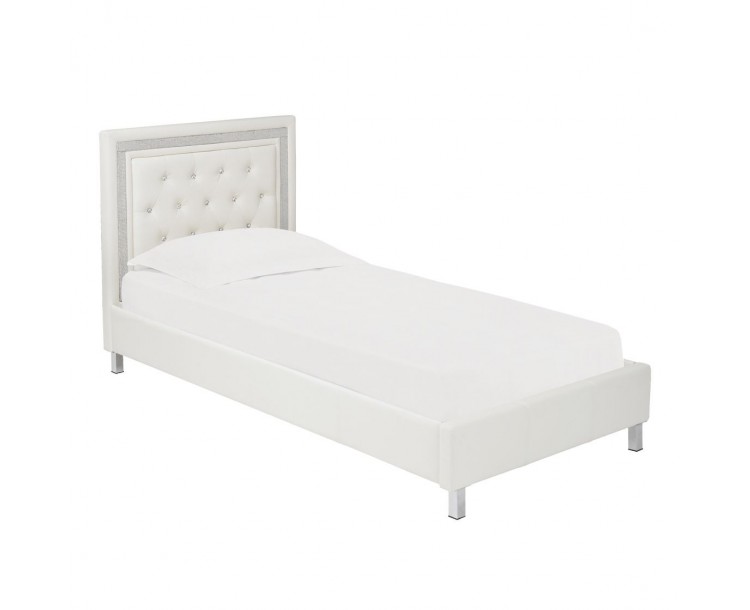 Crystalle 3FT Single Bed White