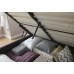 Stone Grey Hopsack Fabric Hollywood 5FT Kingsize 150cm End Lift Ottoman Bed
