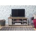 Lancaster Large TV Cabinet in Grey / Oak