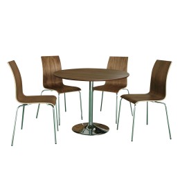 Soho Dining Set Walnut Veneer