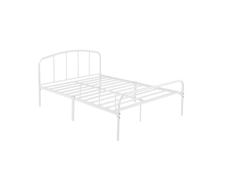 Milton White Stylish Compact 4FT6 Double Bed White