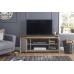 Lancaster Large TV Cabinet in Grey / Oak