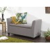 Verona Fabric Window Seat with Ottoman Storage Lift Up Grey