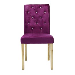 Paris Chair PUrple Velvet Pack of 2