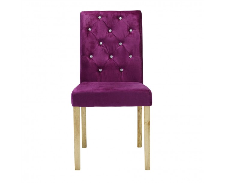 Paris Chair PUrple Velvet Pack of 2