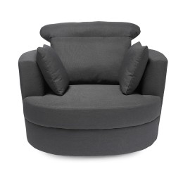 Bliss Large Swivel Chair Grey