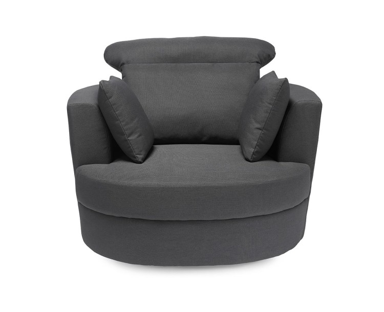 Bliss Large Swivel Chair Grey