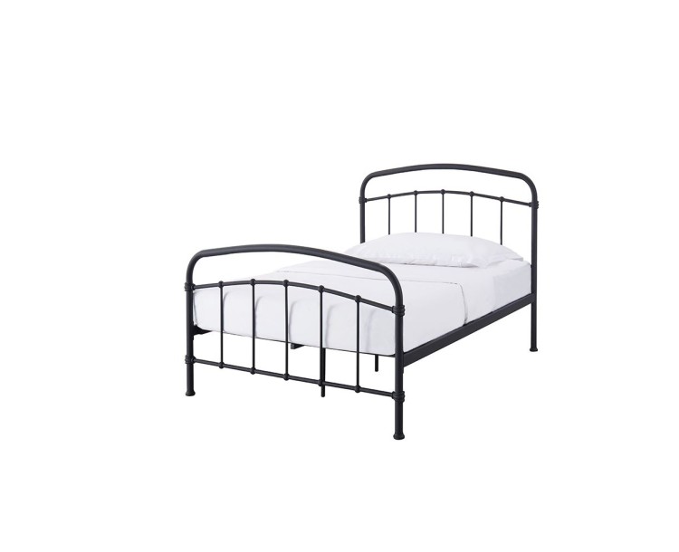 Halston Black Metal 3FT Single Bed